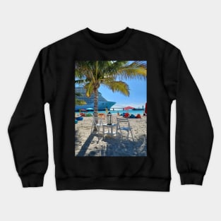 MSC Seashore docked at Ocean Cay, Bahamas Crewneck Sweatshirt